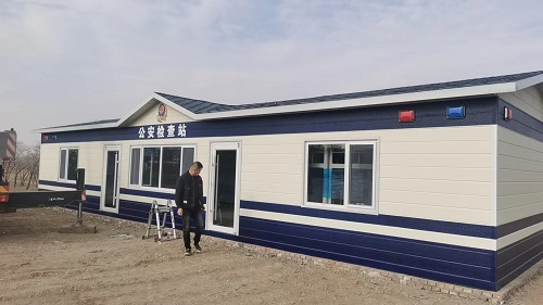 葫芦岛内蒙古公安检查站 警务执勤岗亭安装完成